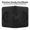 Card Binder 4 Pocket, GEAoffice PU Cover Trading Card Binder for 400 Cards, Premium Card Collection Binder, Sturdy Card Album for MTG, TCG, Game Cards & Sports Cards, Black