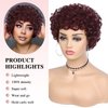 Quantum Love Short Curly Human Hair Wigs for Black Women 6 Inches Afro Kinky Curly Brazilian Virgin Human Hair Short Pixie Cut Wigs 99J
