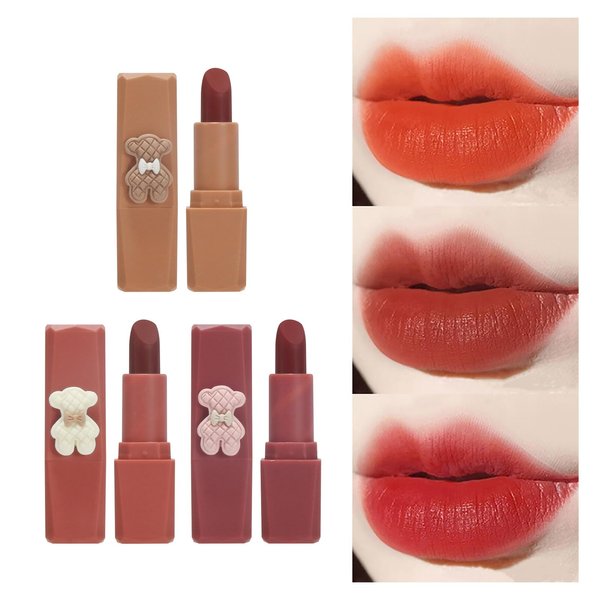 LAMUSELAND Matte Velvet Lip Gloss, Velvet Fog Lip Muddy Texture,Long Lasting,Non-Stick Cup,Waterproof Feminine Lipstick, for Lips and Cheeks. (G001)
