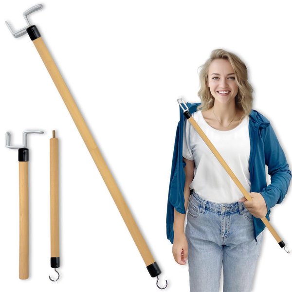 27'' Dressing Stick, Long Dressing Stick for Elderly, Disabled, Limited Mobility – Daily Living Dressing Aid Stick for Hip Replacement, Back, Shoulder Surgery - Dressing Aid for Pants, Shoes, Socks
