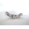 Generic Silver moon pentagram crescent metal blue stone hair slide stick clip barrette
