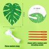 Sumind 4 Pieces Hawaiian Luau Party Decorations Palm Leaf Garland Banner Tropical Party Decorations Glitter Green Leaves Banner for Party Birthday Summer Beach Supplies