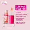 Ruby Kisses Lip Oil Booster, Hydrating Lip Gloss with Nourishing Natural Oil Blend, Jumbo Wand for Easy Application, Non-Sticky Formula (Coral)