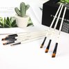 GETHPEN Angular Paint Brushes Nylon Hair Angled Watercolor Pait Brush Set for Acrylics Watercolors Gouache Inks Oil and Tempera(12pcs Pearl White Angled Paintbrush Set)