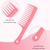 Edge Brush Teasing Brush Hair Comb Set with Wide Tooth Comb Rat Tail Comb and Hair Clips for Women Kids Baby Girls Smoothing Combing & Styling Hair (Pink)