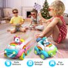 HopeRock Unicorn Toys Remote Control Cars,Toys for Ages 2-4,Gifts for 2 Year Old Girls 2 Pack with LED Lights,Music,and Sound,Birthday Gift for 2 3 4 5 6 Year Old Girls(Blue and Pink)