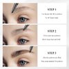 Magic Eyebrow Pencil 1Pcs Eyebrow Pencil 3D Microblading Eyebrow Pencil with 4 Fork Tip, Waterproof Long-Lasting Natural Makeup Fine Stroke Eyebrow Pencil (Dark Coffee)