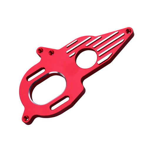 Adjustable Aluminum Motor Mount for 1/10 Arrma Granite Mega Typhon/Big Rock/Senton 3S Outcast/Kraton 4S Models RC Cars Monster Trucks Buggy (Red)