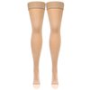 Truform Women's Compression Stockings, 20-30 mmHg, Thigh High Length, Open Toe, Opaque, Beige, Medium