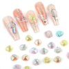 MEILINDS Resin Seashell Nail Charms Iridescent Mermaid 3D Shell Nail Charms Summer Ocean Theme Nail Charms Shine Shell Nail Art Designs DIY Manicure Decoration