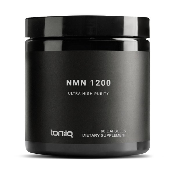 Toniiq NMN Supplement 1200mg - Third Party Tested Stabilized Capsules - 98% Highly Purified for NAD + - 60 Capsules Nicotinamide Mononucleotide Booster Supplement