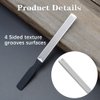TDGBIH 2 PCS Toe Nail Files for Thick Nails Robust Stainless Steel Nail File Fingernail Files with Anti-Slip Handle 4 Sides,Nail Files for Men Seniors & Dogs