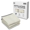 S&T INC. Exfoliating Washcloths, Dual Sided for Face and Body Scrub Towel, 9.9 Inch x 9.9 Inch, Grey, 3 Pack
