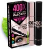 400X Pure Silk Fiber Lash Mascara [Ultra Black Volume and Length], Longer & Thicker Eyelashes. Waterproof, Long Lasting, Instant & Very Easy to Apply, Smudge-proof, Hypoallergenic