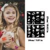 PPVWEY 694pcs Temporary Tattoo Stencils for Kids, Glitter Tattoo Template for Girls Boys Face Body Paint Stencil 16 Sheets Animal Flower Butterfly Reusable Tattooing Party Favor Supplies (Black)