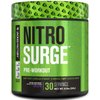 Jacked Factory NITROSURGE Pre Workout Supplement - Endless Energy, Instant Strength Gains, Clear Focus, Intense Pumps - Nitric Oxide Booster & Powerful Preworkout Energy Powder - 30 Servings, Grape