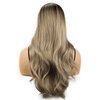 MocNeavian Blonde Wigs 25 Inches Long Wavy Ombre Blonde Wigs for Women Middle Part Ombre Natural Looking Synthetic Heat Resistant Fiber Wig Women's Wigs for Daily Use Women's Charming Wigs