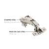 Silverline Self Closing Lazy Susan Corner Hinge Clip On 165 Angle Cabinet Hardware with Face Frame Base Plate 1 Pair
