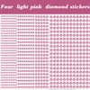 1799 Pcs 4 Sheets Rhinestone Stickers 3/4/5/6 mm Self Adhesive Rhinestones Gems for Face Eyes Makeup Hair Body (pink-3/4/5/6mm)