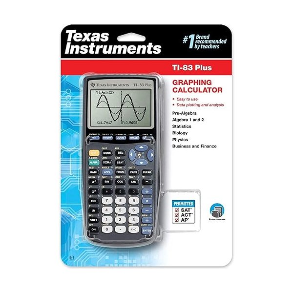 Texas Instruments TI-83 Plus Programmable Graphing Calculator (Packaging and Colors May Vary)