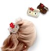 Anime hair claw anime hair clip kitty hair claw cat hair claw Japanese hair claw (HawaiiWhite)