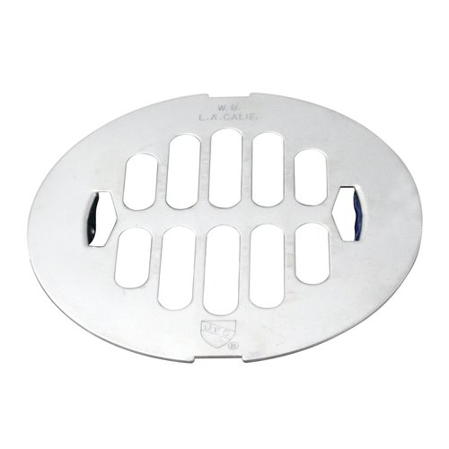 Westbrass 4-1/4" OD Snap-in Shower Drain Strainer, Polished Chrome, D3198-26