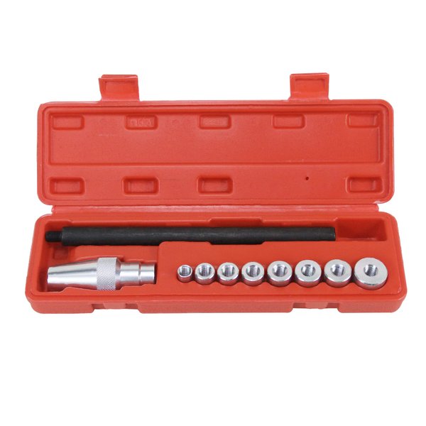 TradeINArt 10pcs Universal Clutch Alignment Aligner Tool Set Clutch Hole Corrector Correction Tools with 8 collects Ranging 11~25mm  Aluminum Material