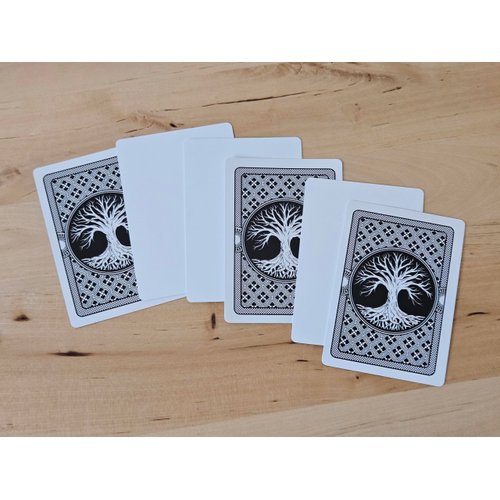Metaphoracle Tree of Life Blank Playing Cards - Deck of DIY Customizable Blank Poker Cards to Create Your Own Oracle Cards, Tarot Cards, and Card Games / 60 Cards (Black)