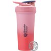 BlenderBottle Strada Sleek Shaker Cup Insulated Stainless Steel Water Bottle with Wire Whisk, 25-Ounce, Flamingo Ombre