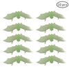Qhonhon 10 Pieces Glow in The Dark Fake Bats Wall Decor Night Light Illusion Luminous Realistic Plastic Fake Bats Spooky Bats for Halloween Trick Decoration Supplies (Green)