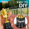 Playbees Plastic Golden Cup Trophy for Kids - 12 Pack - 4 Inch Achievement Prize Awards - Ideal Recognition for School, Sports, Office, Carnival Games - Party Favors, Decor, Props - Motivational