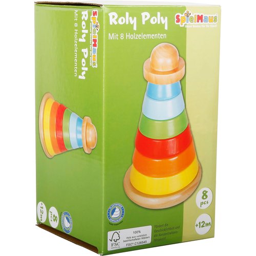 VEDES Großhandel GmbH - Ware Wooden Toy Mouse Standing Stacking Tower, 8 Pieces