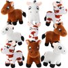 Zomiboo 9 Pack Horse Stuffed Animals Horse Plush Toy Standing Stuffed Horse 4 Inch Mini Plush Horse with Detachable Chain for Animal Theme Party Birthday Decoration Supplies (Cute Style)