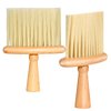BEAYUNG 2PCS Barber Brush Neck Duster for Hair Cutting Barbershop Salon and Home Use Natural Wooden Handle