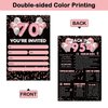 REWIDPARTY Rose Gold 70th Birthday Invitation Cards with Envelopes & Stickers（Set of 15） Back in 1954 Fill in Invitations Happy 70th Birthday Invites 70 Years Old Birthday Party Supplies for Adults
