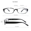 VisionGlobal 4 Pairs Reading Glasses with Spring Hinge, Blue Light Blocking Glasses for Women/Men (4 Color,+5.00 Magnification)