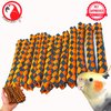 Bonka Bird Toys Pk 12 Halloween Finger Traps (5.50" x 0.75") Bird Foot Talon Craft Part Cage Toy, Conure, African Grey, Pionus, and Similar (2541 Orange)