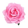 VEICOSTT Women Rose Flower Hair Clip Hair Accessories Flower Brooch Pin ZFJ11 (Pink)