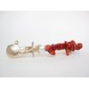 Generic Long slim gold metal red stone seashell starfish pearl crystal hair clip
