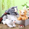Harrycle 3 Pcs 9 Inch Cat Stuffed Animal Plush Cat Cute Stuffed Cat Plush Toys Small Cat Stuffed Animal Sleeping Gifts for Boys Girls Pet Christmas Party Favors Supplies Decoration