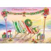 Designer Greetings Beach Chairs and Garland Box of 18 Warm Weather Christmas Cards