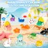 38pcs Ocean Mini Resin Animals 38 Styles Tiny Sea Resin Animals Figurines Miniature Little Small Plastic Animal Figures Bulk for Garden Micro Landscape DIY Fish Tank Aquarium Potted Dollhouse Decor