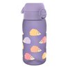 Ion8 Small Water Bottle, 350 ml/12 oz, Leak Proof, Easy to Open, Secure Lock, Dishwasher Safe, BPA Free, Carry Handle, Hygienic Flip Cover, Easy Clean, Odor Free, Carbon Neutral, Purple, Hedgehog