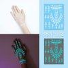 HAIIDOAK Temporary Tattoos (Starlight), 9 Pcs Glow in the Dark Henna Tattoo Kit, Perfect for Choker, Hand and Collar Decoration Rave Festival Accessories (Style B)