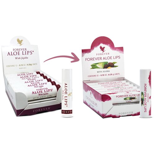 Forever Living - Forever Aloe Lips - Ultimate Lip Care for Any Weather - Moisturizing Lip Balm with Aloe, Jojoba & Beeswax - Vegan - Pack of 12