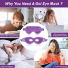 Ice Eye Mask Reusable 2 Pcs Ice Pack for Eyes,Hot Cold Compress Gel Bead Cooling Eye Mask for Puffiness/Dark Circles/Eye Bags/Dry Eyes/Headaches/Migraines/Stress Relief (Purple)