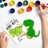 GOGREENWOVEN Dinosaur Party Favors - 24 PCS Dinosaur Birthday Party Supplies - Dinosaur Cards with Wood Painting Crafts Bulk - Thank You for Coming Gifts for Kids Boys Girls Toddler