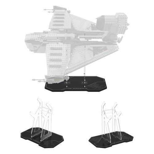 NAOCARD Acrylic Display Stand for Lego Star Wars The Justifier 75323 Building Set, Display Bracket Compatible with Lego 75323 Toy Starship (Model Not Included)