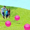 GCQJOQ 6 Pcs 9 Inch Inflatable Bouncy Balls with Hand Air Pump for Indoor Outdoor Play Balls (Pink)
