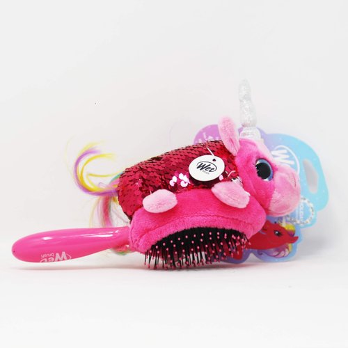 Wet Brush Plush Kid's Detangler (Sequin Unicorn) with Soft IntelliFlex Bristles for All Hair Types, Multicolor